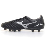 Mizuno Morelia Neo IV Pro Gazon Naturel Chaussures de Foot (FG) Noir Argenté