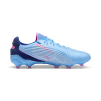 PUMA King Ultimate Gazon Naturel Gazon Artificiel Chaussures de Foot (MG) Enfants Bleu Rose Bleu