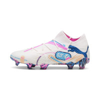 PUMA Future 7 Ultimate Gazon Naturel Gazon Artificiel Chaussures de Foot (MG) Blanc Bleu Rose