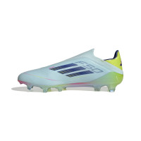 adidas F50 Elite Veterloze Gras Voetbalschoenen (FG) Lichtblauw Donkerblauw Geel