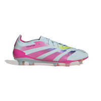 adidas Predator Elite Gazon Naturel Chaussures de Foot FG Bleu Clair Rose Jaune