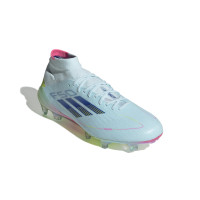 adidas F50 Elite Mid Gras Voetbalschoenen (FG) Lichtblauw Donkerblauw Geel