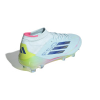 adidas F50 Elite Mid Gras Voetbalschoenen (FG) Lichtblauw Donkerblauw Geel