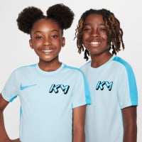 Nike Kylian Mbappé Pack Enfants Ensemble Training et Ballon de Foot Bleu Clair Blanc