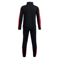 Survêtement Under Armour en tricot à fermeture éclair intégrale pour enfants, noir, rouge, noir