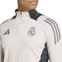 adidas Real Madrid Survêtement 1/4-Zip Europe 2024-2025 Beige Gris Foncé Brun