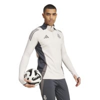 adidas Real Madrid Survêtement 1/4-Zip Europe 2024-2025 Beige Gris Foncé Brun