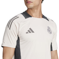 adidas Real Madrid Maillot d'Entraînement Europe 2024-2025 Beige Gris Foncé Brun