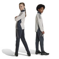 adidas Real Madrid Présentation Survêtement Full-Zip Europe 2024-2025 Enfants Beige Gris Foncé Brun