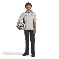 adidas Real Madrid Présentation Veste d'Entraïnement Europe 2024-2025 Enfants Beige Brun Noir