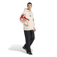 adidas Bayern München Originals Hoodie 2024-2025 Beige Rood