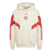 adidas Bayern München Originals Hoodie 2024-2025 Beige Rood