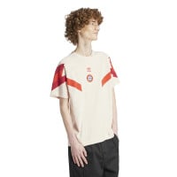 adidas Bayern Munich Originals T-Shirt 2024-2025 Beige Rouge