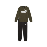 PUMA No.1 Logo Survêtement Sweat Fleece Enfants Vert Olive Foncé Noir Blanc