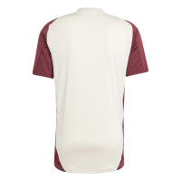 adidas Bayern Munich Maillot d'Entraînement Europe 2024-2025 Blanc Bordeaux Rouge