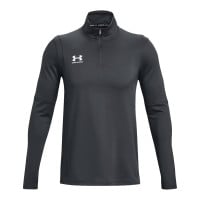 Survêtement Under Armour Challenger à 1/4 fermeture éclair gris foncé et blanc