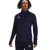 Survêtement Under Armour Challenger à 1/4 fermeture éclair bleu foncé et blanc