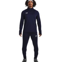 Survêtement Under Armour Challenger à 1/4 fermeture éclair bleu foncé et blanc