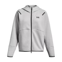 Combinaison de jogging Under Armour Unstoppable en polaire entièrement zippée à capuche pour femmes, gris et noir