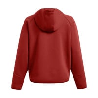 Combinaison de jogging Under Armour Unstoppable en polaire entièrement zippée à capuche pour femmes, rouge et noir