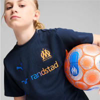 PUMA Olympique Marseille Ensemble Training 2024-2025 Enfants Bleu Foncé Bleu Orange