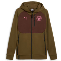 PUMA Manchester City Pumatech Veste d'Entraînement 2024-2025 Vert Olive Brun Rose