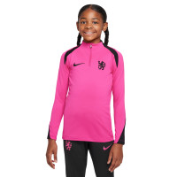 Nike Chelsea Strike Trainingspak 1/4-Zip 2024-2025 Kids Roze Zwart