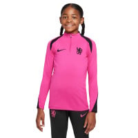 Nike Chelsea Strike Haut d'Entraînement 1/4-Zip 2024-2025 Enfants Rose Noir