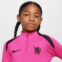 Nike Chelsea Strike Trainingspak 1/4-Zip 2024-2025 Kids Roze Zwart