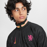 Nike Chelsea Anthem Veste d'Entraînement 2024-2025 Enfants Noir Jaune Rose