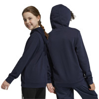 adidas Essentials Big Logo Sweat à Capuche Enfants Bleu Foncé Blanc