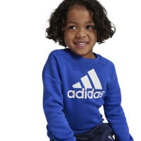 adidas Essentials Big Logo Fleece Survêtement Tout-Petits Bleu Bleu Foncé Blanc