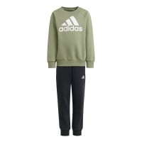 adidas Essentials Big Logo Fleece Survêtement Tout-Petits Vert Olive Noir Blanc