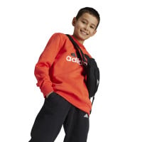 adidas Essentials Big Logo Fleece Joggingpak Kids Rood Zwart Wit