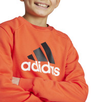 adidas Essentials Big Logo Fleece Joggingpak Kids Rood Zwart Wit