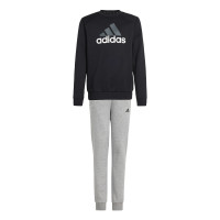 adidas Essentials Big Logo Fleece Survêtement Enfants Noir Gris Blanc