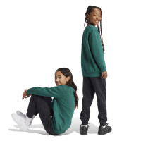 adidas Essentials Big Logo Fleece Survêtement Enfants Vert Foncé Noir Blanc