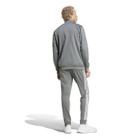 adidas Basic 3-Stripes Tricot Survêtement Full-Zip Gris Blanc