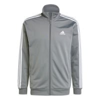 adidas Basic 3-Stripes Tricot Survêtement Full-Zip Gris Blanc