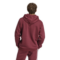 adidas Essentials Fleece Sweat à Capuche Bordeaux Blanc