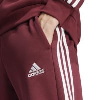 adidas Essentials Fleece Pantalon de Jogging Bordeaux Blanc