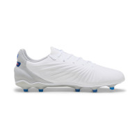 PUMA King Match Gazon Naturel Gazon Artificiel Chaussures de Foot (MG) Blanc Bleu Rose Clair