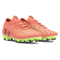 Under Armour Magnetico Select 4.0 Gras Voetbalschoenen (FG) Kids Oranje Groen