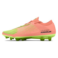 Under Armour Magnetico Elite 4.0 Gras Voetbalschoenen (FG) Oranje Groen