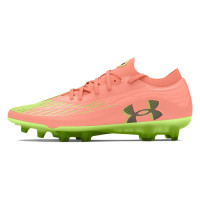 Under Armour Magnetico Elite 4.0 Gras Voetbalschoenen (FG) Oranje Groen