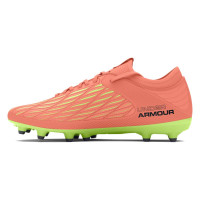 Chaussures de football Under Armour Magnetico Select 4.0 Gras (FG) orange-vert