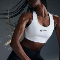 Soutien-gorge de sport Nike Swoosh High Support pour femmes, blanc et noir