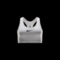 Nike Swoosh High Support Sportbeha Dames Wit Zwart