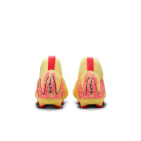 Nike Zoom Mercurial Superfly 10 Mbappé Academy Gazon Naturel Artificiel Chaussures de Foot (MG) Enfants Jaune Rose Orange