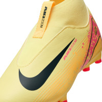 Nike Zoom Mercurial Superfly 10 Mbappé Academy Gras / Kunstgras Voetbalschoenen (MG) Kids Geel Roze Oranje